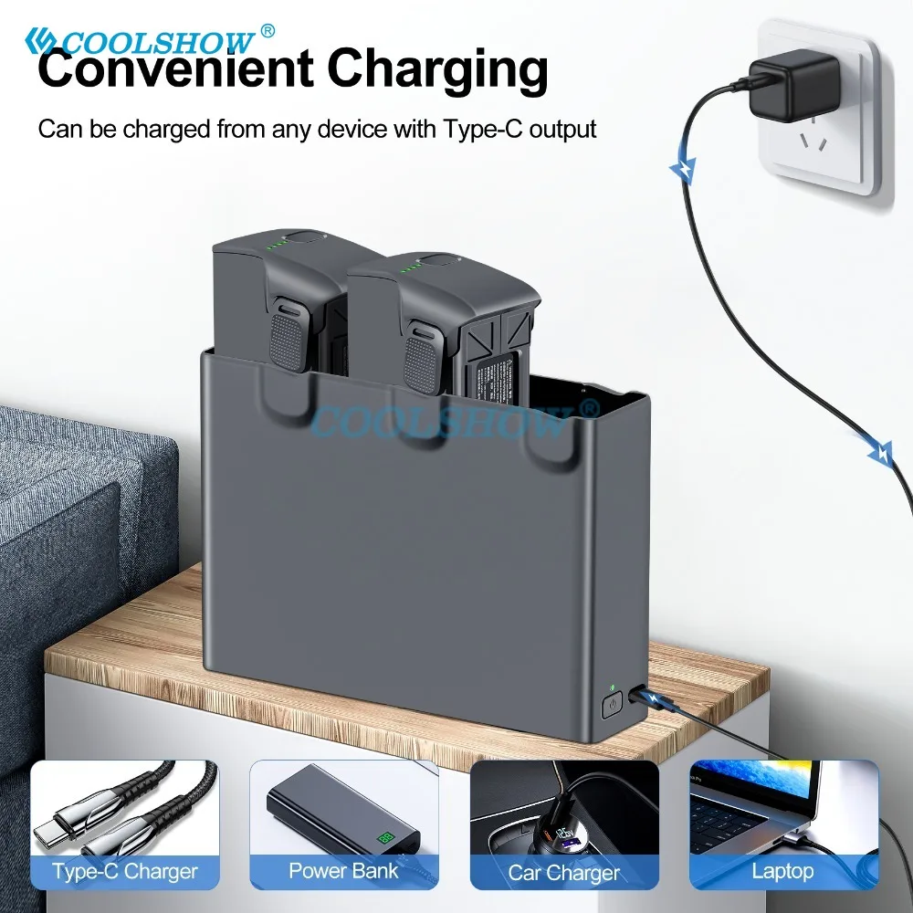 Lot Batteries et Chargeur pour Drone DJI - Jusqu'à 3 Batteries