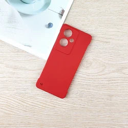 Vibrant Matte Frameless Shockproof Slim Hard Case for Nord N30 SE (Red)