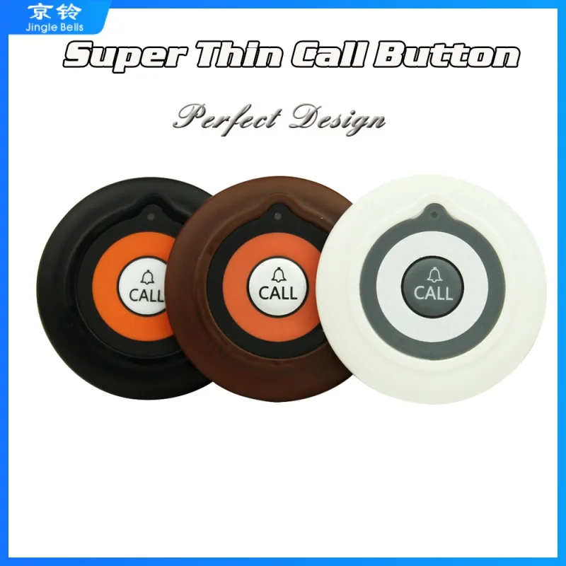 

Restaurant Pager Wireless Calling System Long Distance 7 PCS Super Thin Professional Design Button Transmitter 433.92