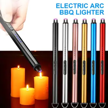 1 Piece USB Electronic Lighter Arc Rechargeable Portable Windproof Kitchen Igniter Outdoor BBQ Camping Lighter 1