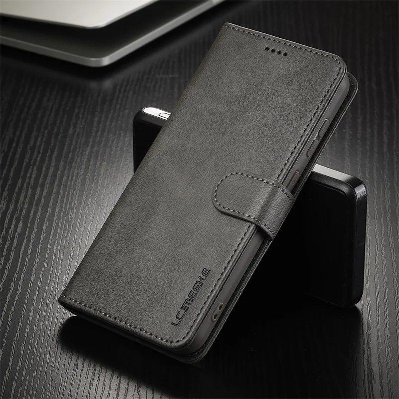 Elegant Magnetic Leather Wallet Phone Case with Card Slot and Flip Cover