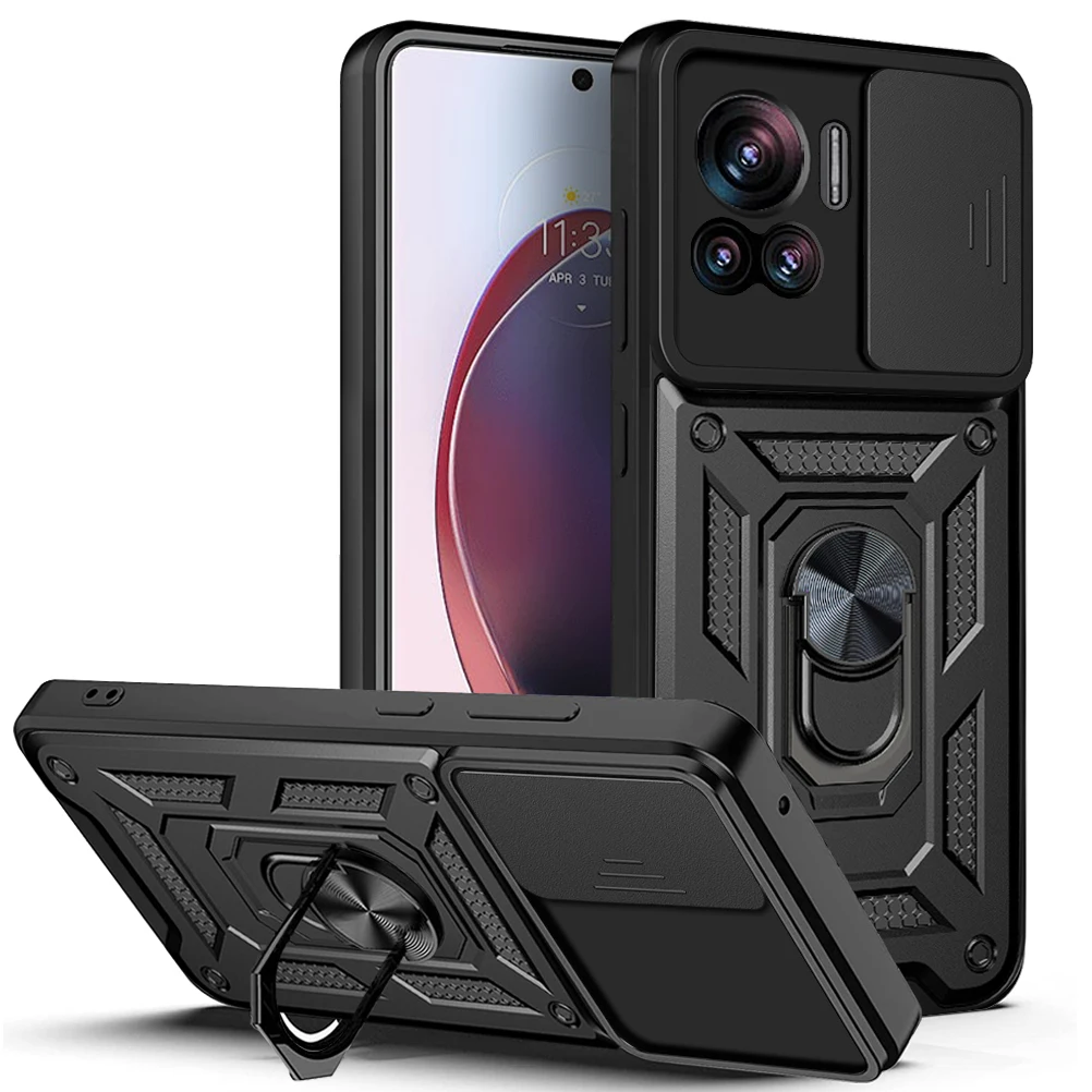 Per Motorola Edge 30 Ultra Case Push Window Lens Cover Ring Bracket Etui Coque Moto Edge 30 Fusion/Moto Edge 30 Neo/Moto Edge 30