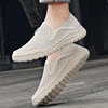 Men Handmade Mesh Breathable Shoes Summer Round Head Solid Colour Non-slip Loafers Lightweight Comfortable Soft Sole Sneakers 6