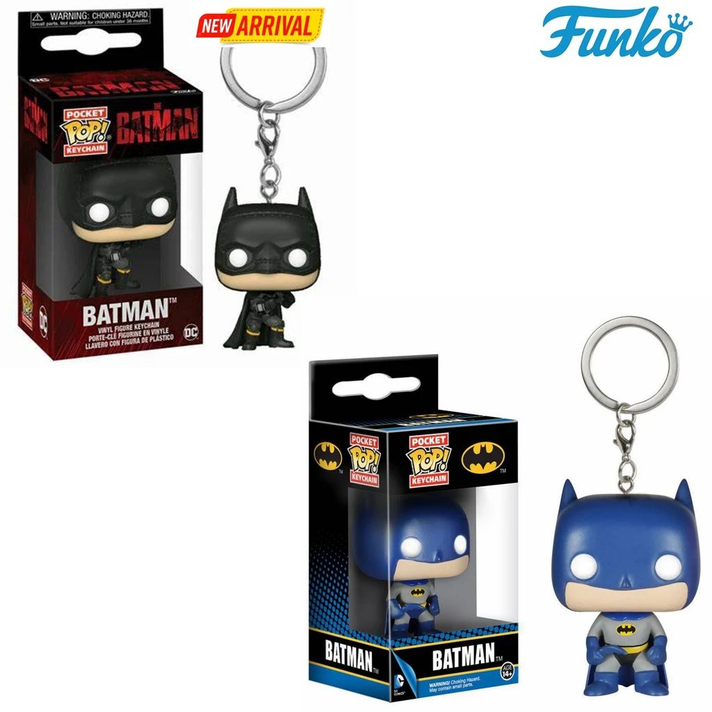 thumbnail image 2 of FUNKO Batman Comics Nuevo muñeco de acción de PVC Edición de película Dark Knight Llavero de vinilo Juguete Pop Pocket Serie Modelo Juguete Llavero, 2 of 5