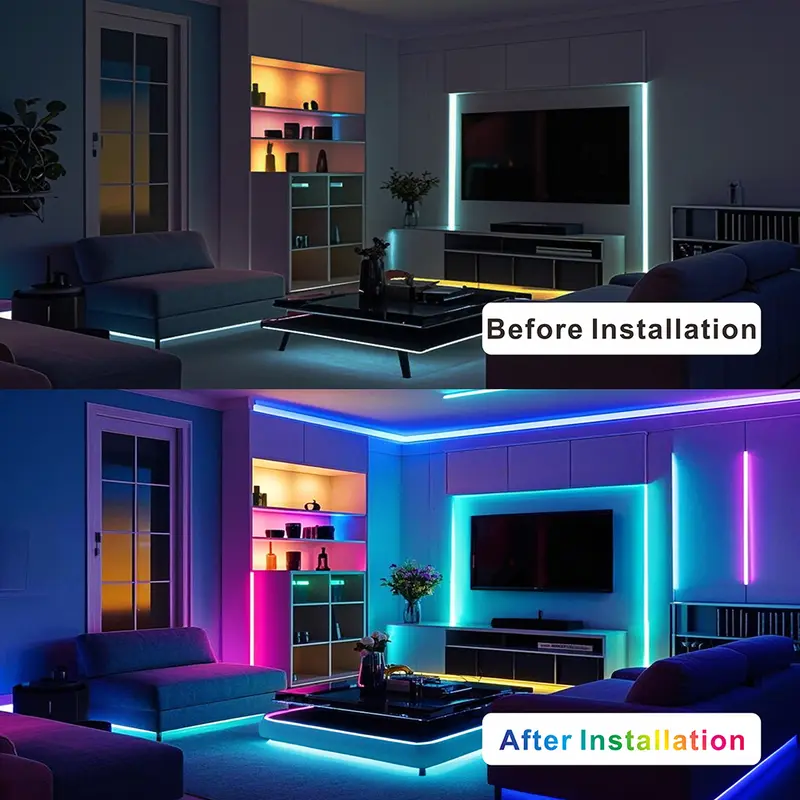 WS2812B  Led Strip 5v  30/60/74/96/144 Leds Smart RGB Pixel Strip Black/White PCB IP30/65/67 WS2811 IC Led Light 1m/2m/3m/4m/5m - Image 4