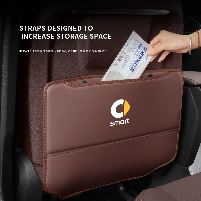 For Smart Fortwo Forfour 451 450 453 EQ Coupe Cabrio Crossblade Car Seat Back Storage Rear Anti-wear Backrest Anti-kick Pad