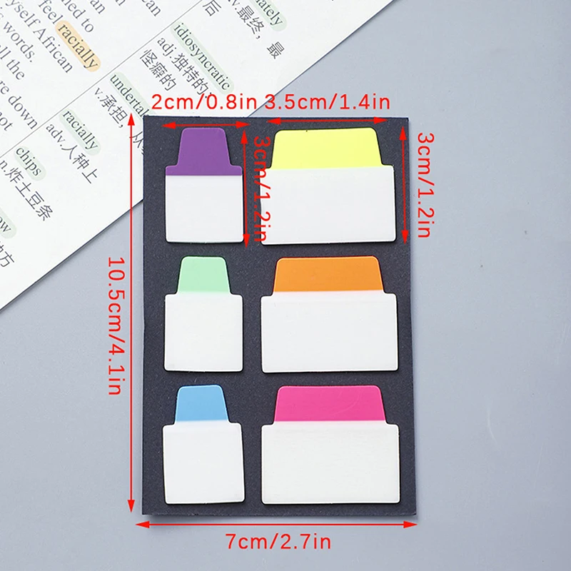 120Pages Simple Pure Transparent Index Stickers Color Label Stickers DIY Sticky Notes Office School Supplies Bookmarks Memo Pad