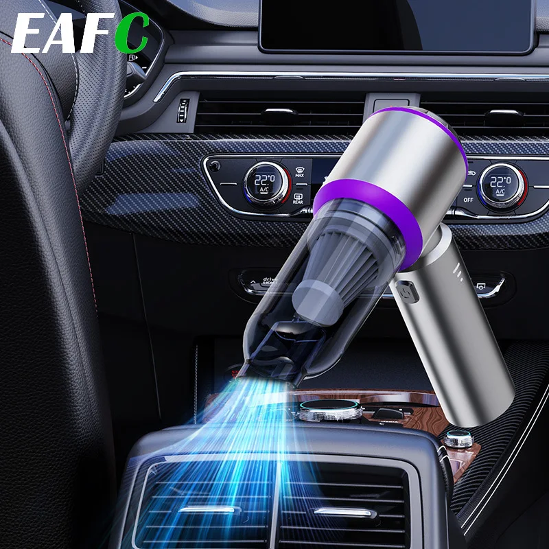Aspirateur de voiture amélioré, puissant aspiration humide/sèche de 6000mAh, 70db, faible bruit, charge de Type C pour le nettoyage de la maison/voiture, souffleur Portable 1