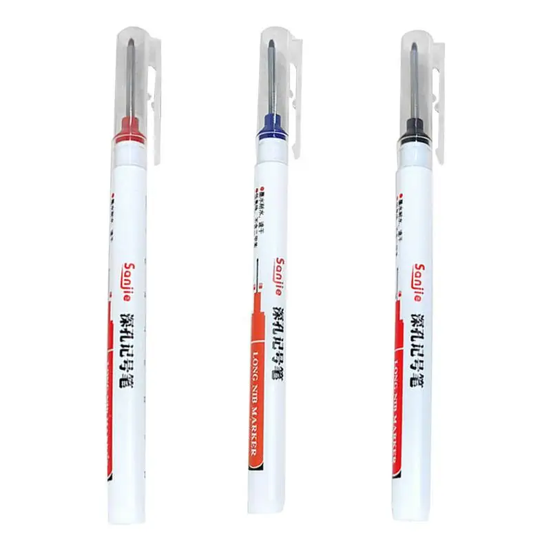 

Oil-Based Marker Pen Industrial Long Nib Marker Pen Fast Drying Carpentry Accessories For Electric Drilling Glass Installation