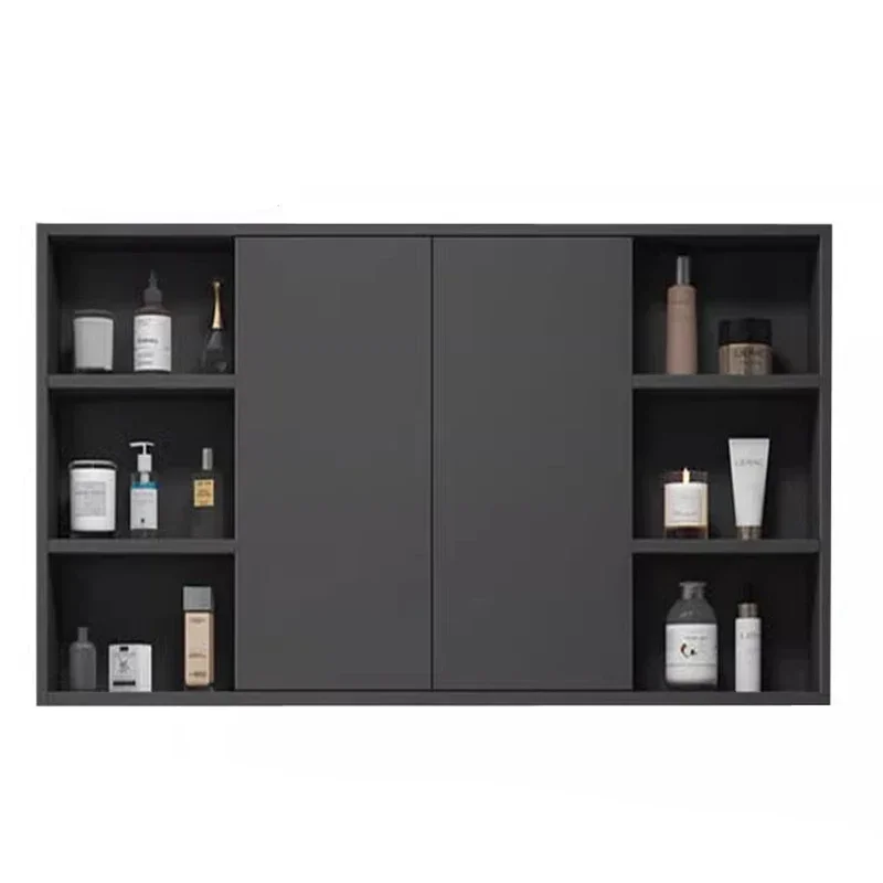 l Mounted Simple Smart Bathroom Cabinets Push-pull Vanity Storage Bathroom Mirror Cabinet Shelf Furniture Armario Bano FYBC