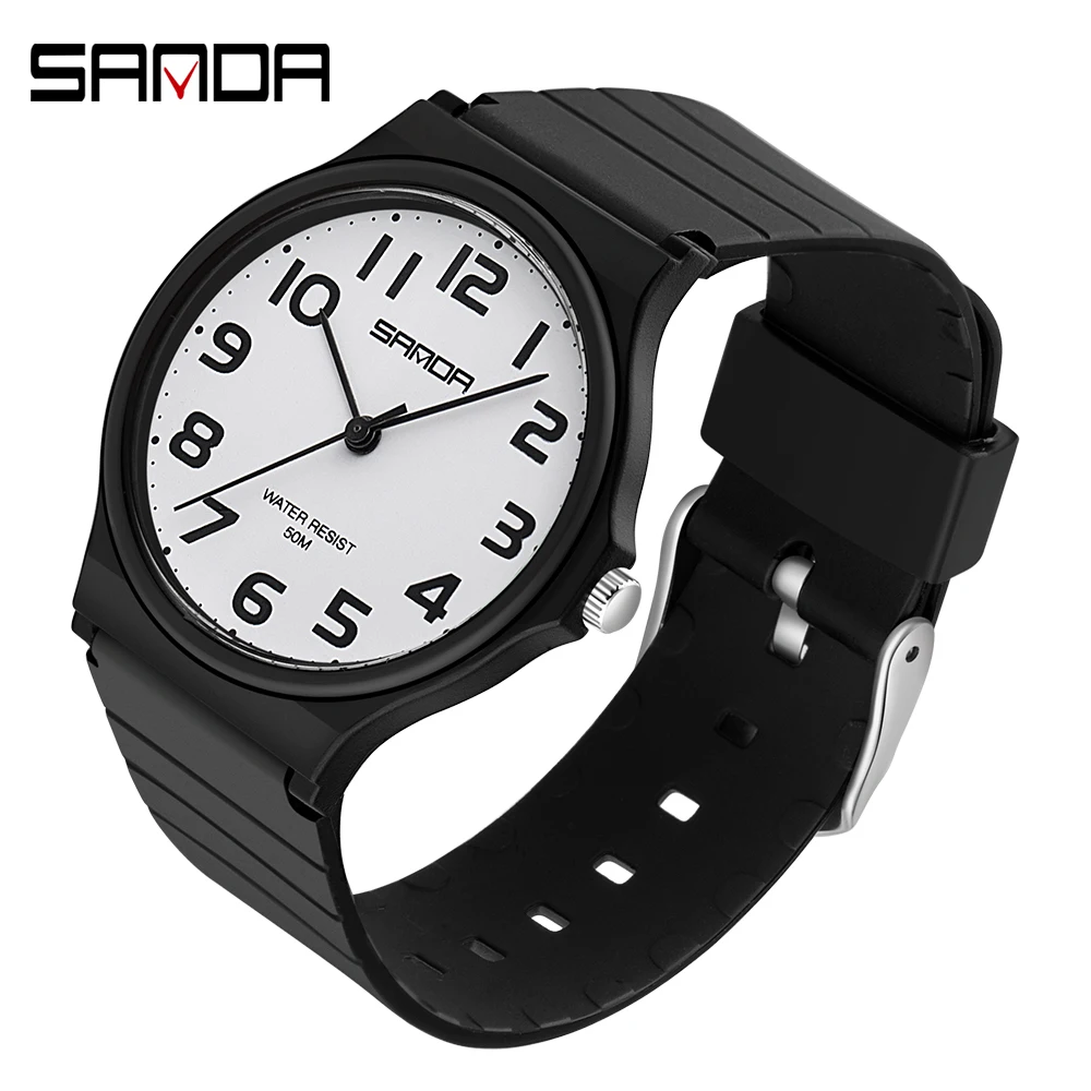 2023 New Top SANDA 6004 Women Watches Luxury Brand Sports Ladies Watch Fashion 50M Waterproof Digital Wrist Watches For Women