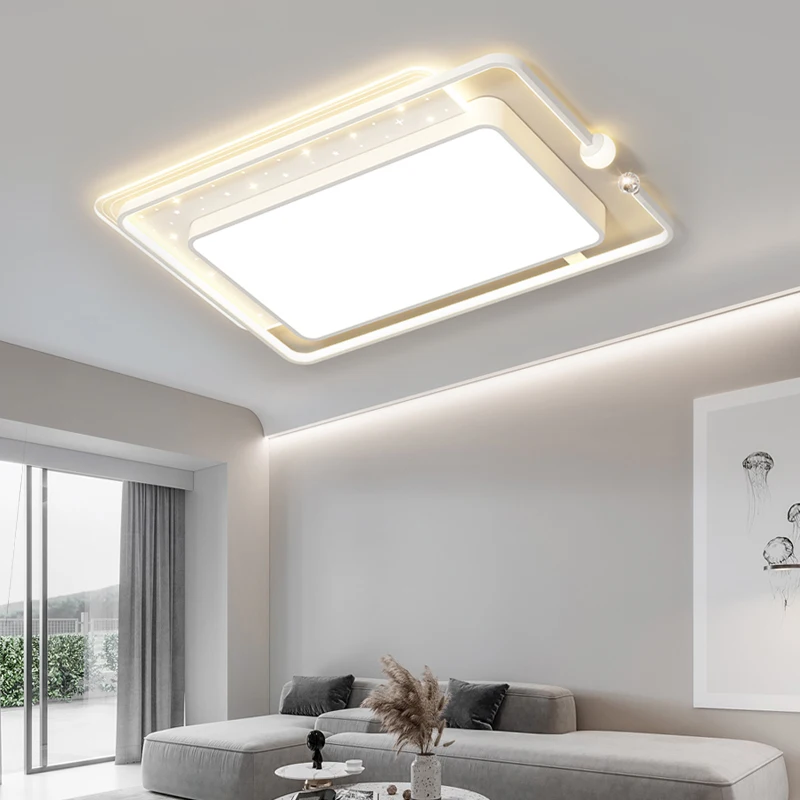 Lámpara de techo Simple para sala de estar y hogar, luz nocturna interior con atenuación blanca, Luminaria de decoración del hogar, gran oferta, 2024