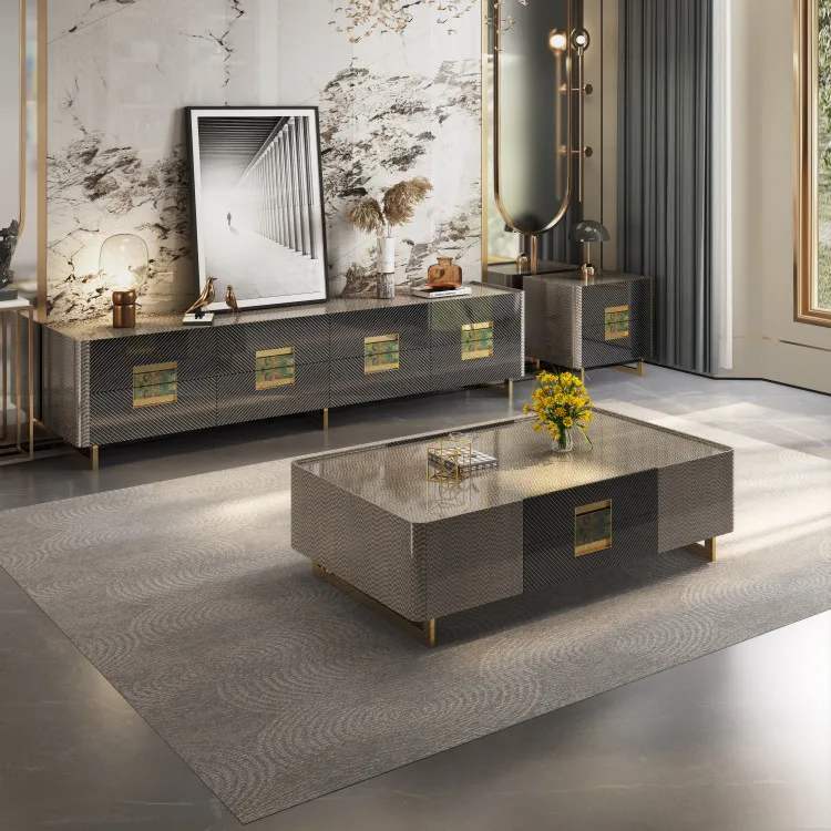 Living Room Furniture Modern Luxury Tv Stand 200*43*56cm Light Luxury TV Cabinet For Home Furniture