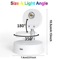 Wireless RGB Remote Spotlight Rechargeable Accent Lights LED Puck Lights Dimmable Timer Wall Lamp Uplight Angle Artwork Lighting 2