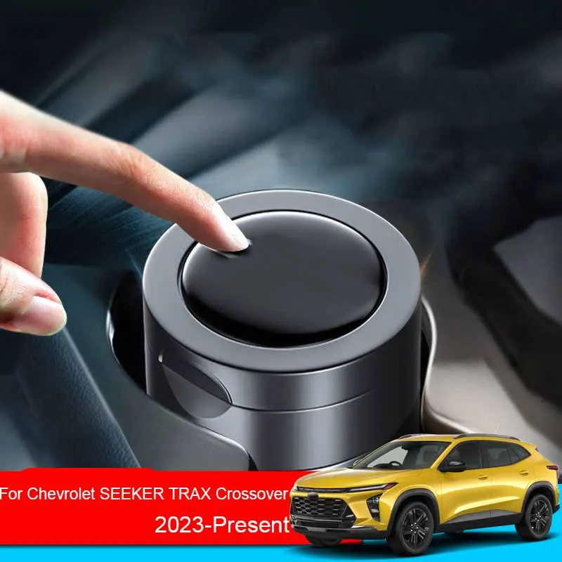 

For Chevrolet Seeker Trax Crossover 2023 Car Cigarette Ashtray Cup With Lid LED Light Portable Detachable Vehicle Ashtray Holder