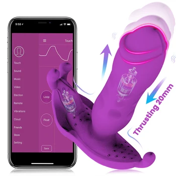 Bluetooth Sexy Dildo Butterfly Vibrator Sex Toys for Women Thrusting Anal Plug Vibrator for Men APP Female Vibrators for Adults 1