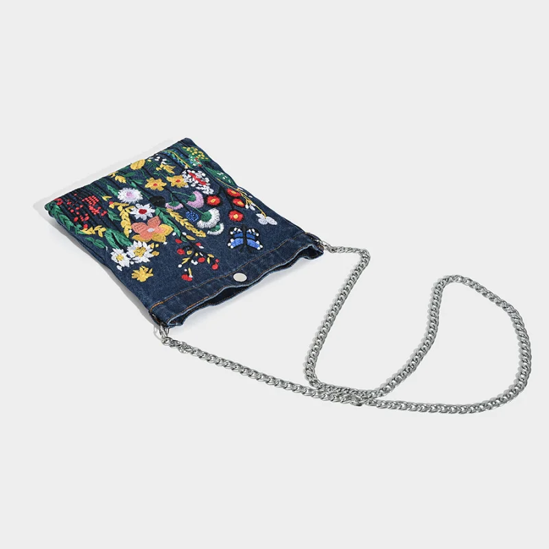 New Embroidered Cowboy Bag with Street Style, Personality, Trendy Printing, Three Dimensional Shoulder Bag Design, Underarm Bag