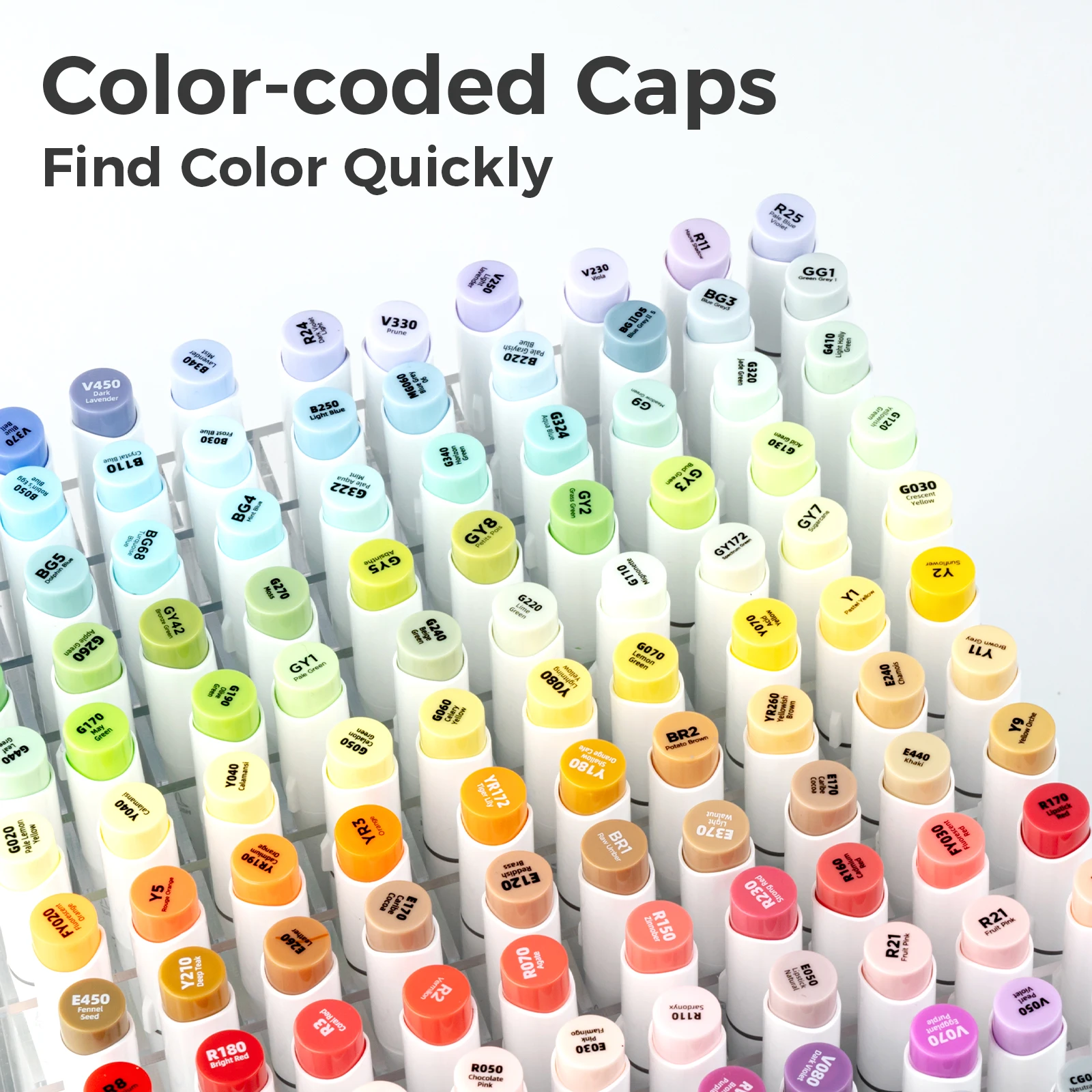 Ohuhu Honolulu 168 Colors Marker Pen Set Alcohol Art Markers Refillable Dual Tips Sketching Drawing Manga School Art Supplies 5