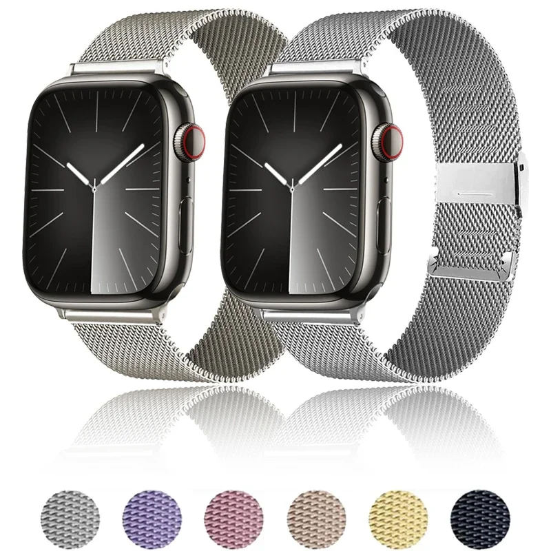 Elegant Milanese Loop Strap for Apple Watch – Premium Stainless Steel Band Bracelet