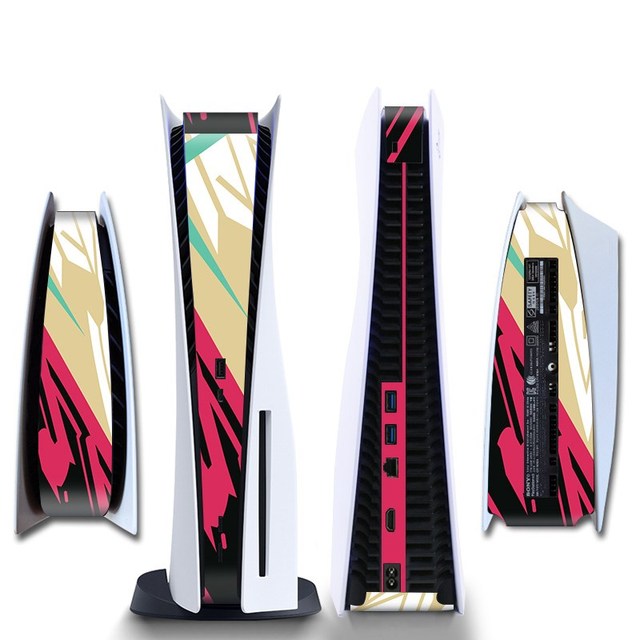 Stickers Skin For PS5 CD-ROM/ Digital Edition Protective Shell Game Console Middle Replacement Decoration Strip DIY