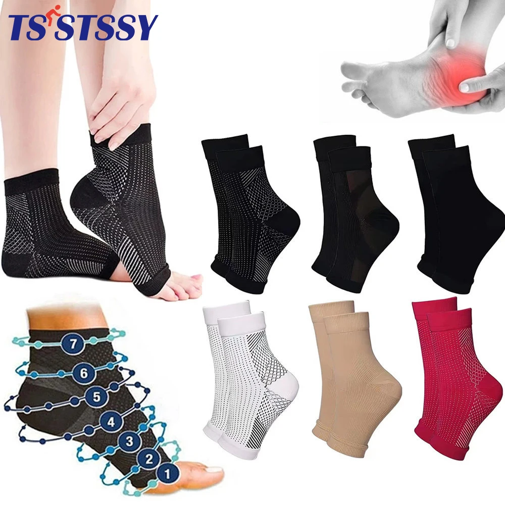 

1Pair Neuropathy Sock Ankle Support Pain Relief Socks Foot Anti-Fatigue Plantar Fasciitis Compression Sport Running Yoga Socks