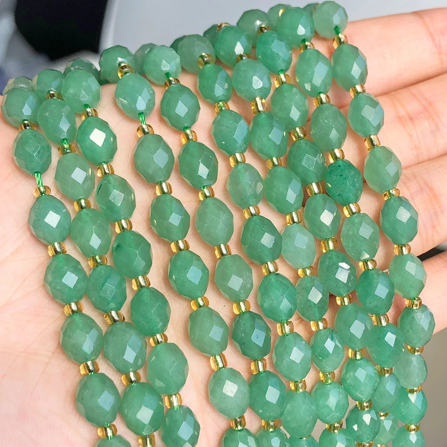 8x7mm AAA Facettierte Ovale Naturstein Citrin Apatit Lapis Lazuli Quarz Perlen Spacer Perlen Für Schmuck Machen DIY Armbänder – Detail 12