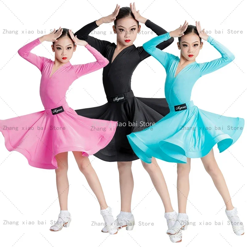 Dance Dress Girls Latin Dance Dress Ballroom Dance Skirt