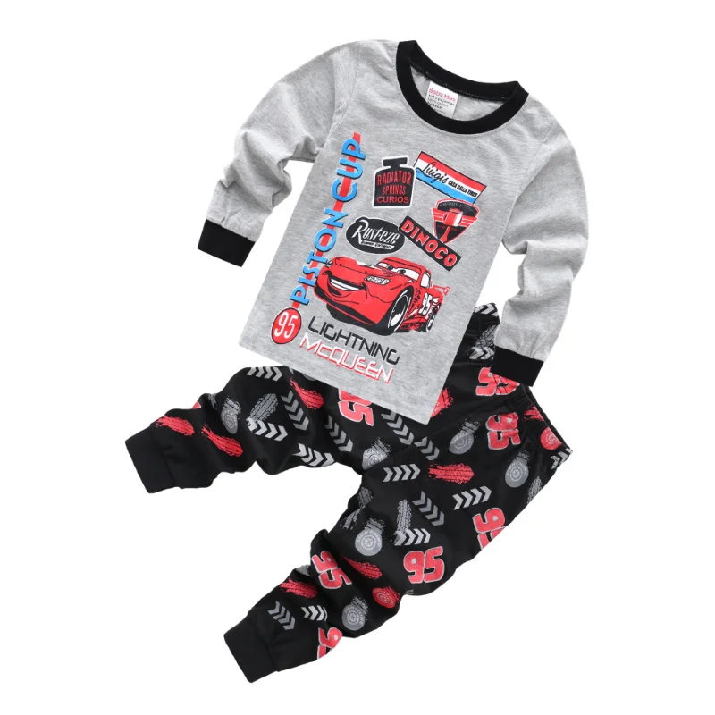 thumbnail image 1 of Disney Pixar Cars-Pijama de algodón para niño y niña, ropa de dormir de dibujos animados de Anime, disfraz de Cosplay, sudadera con pantalones, regalo de Navidad, 1 of 4