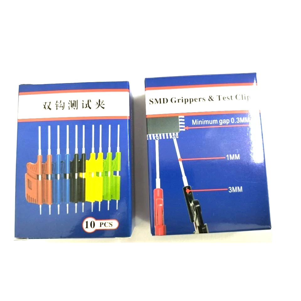 10 Uds Micro IC gancho Clip Mini SOP SOIC cables de prueba abrazadera 10 Uds Micro IC gancho Clip Mini SOP SOIC cables de prueba abrazadera