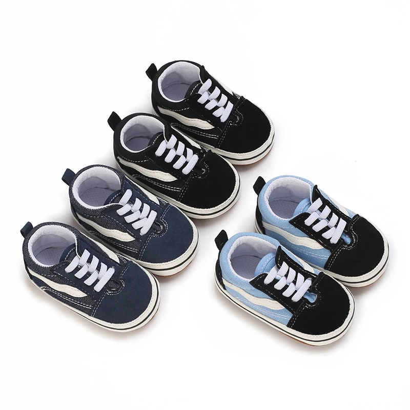 

VALEN SINA Baby First Walkers Cute Newborn Kid Canvas Sneakers Baby Boy Girl Soft Sole Crib Shoes Pre Walkers
