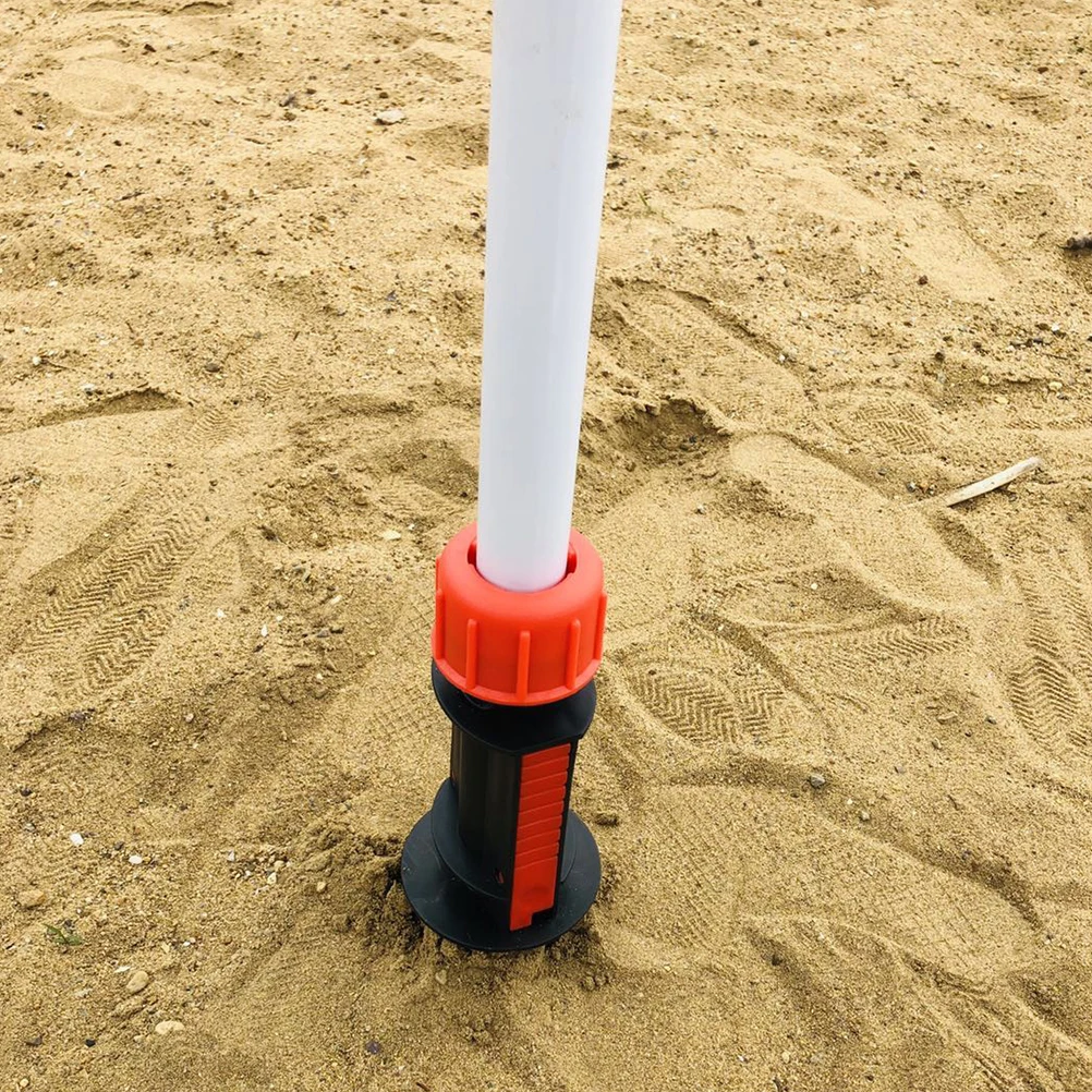 32mm Beach Umbrella Anchor Sand Grabber Screw Parasol Anchor Sand Auger Umbrella Stand Sunshade Bracket With Handle beach umbrella plug base umbrella stand holder