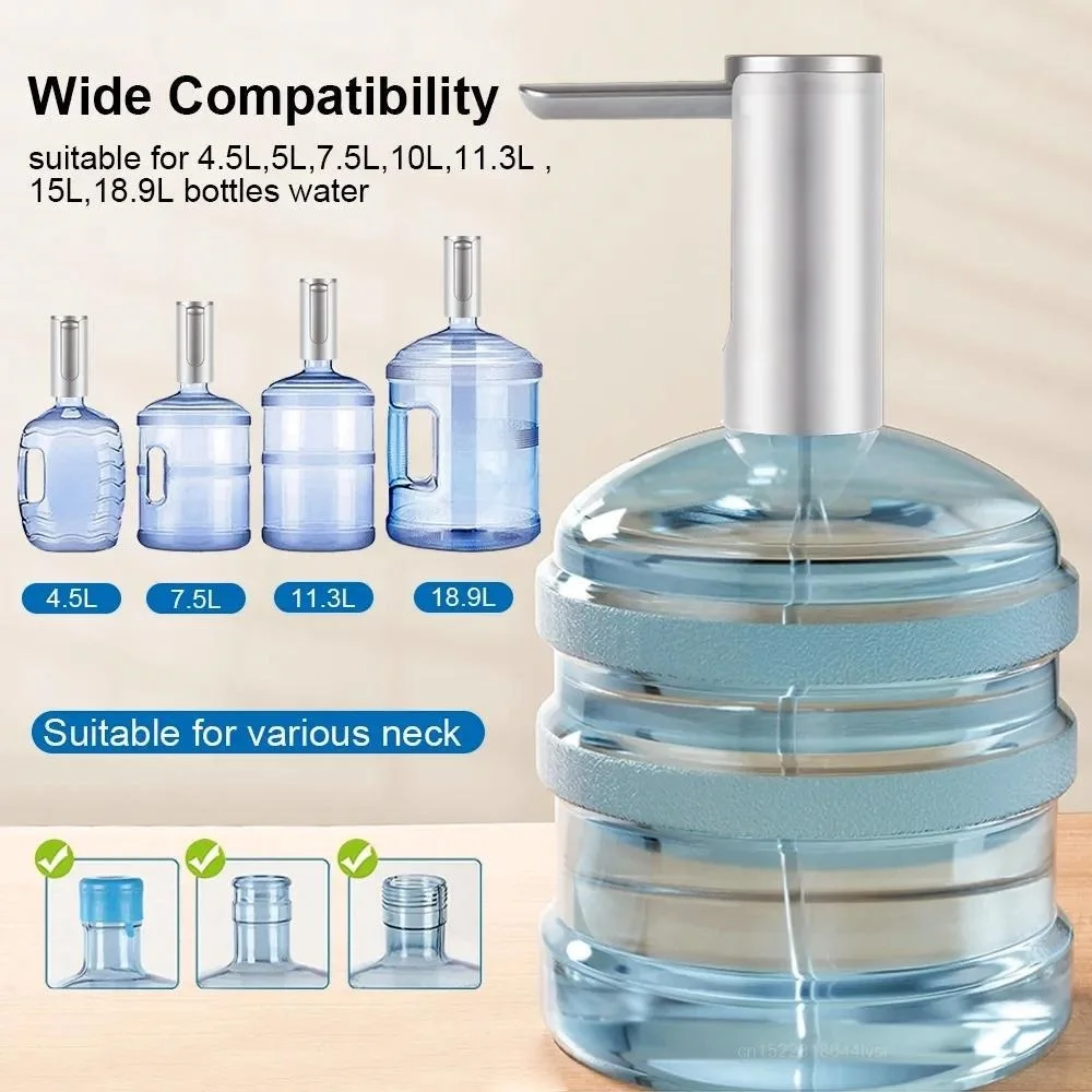 Electric Water Dispenser Foldable Automatic Water Pump Bottle With LED Display USB Charging Household Barreled Water Dispenser 5