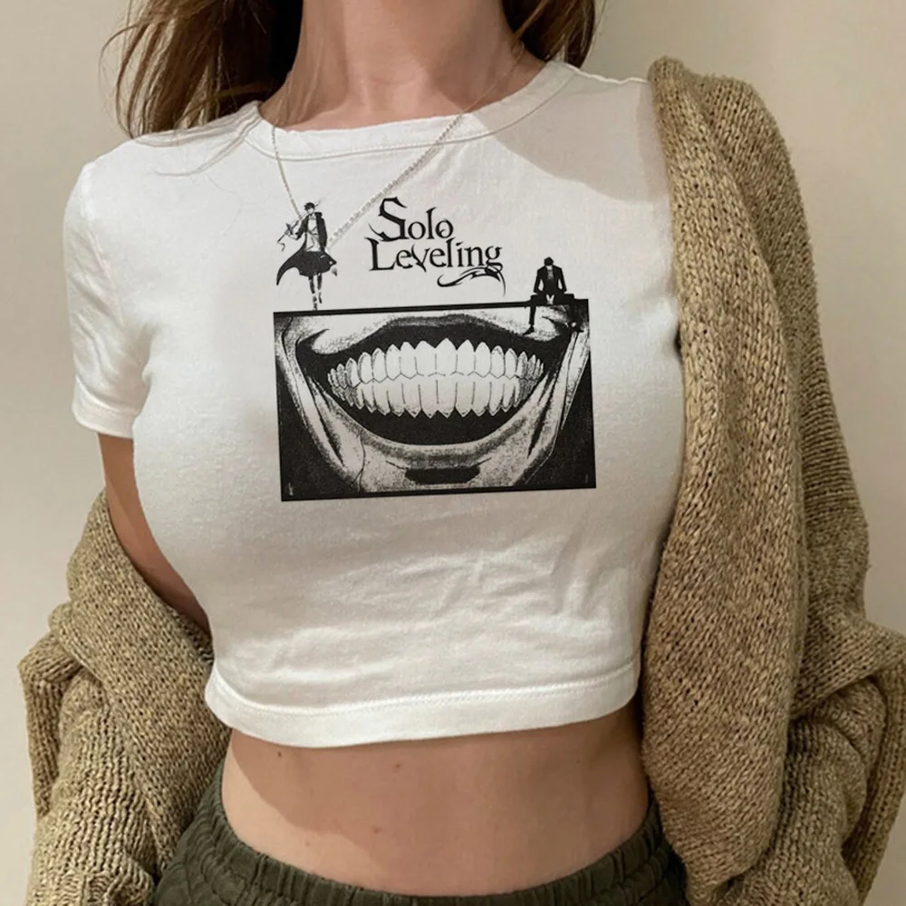 Gothic Aesthetic Crop Top - Summer Cute Harajuku Coquette Streetwear Babydoll T-Shirt