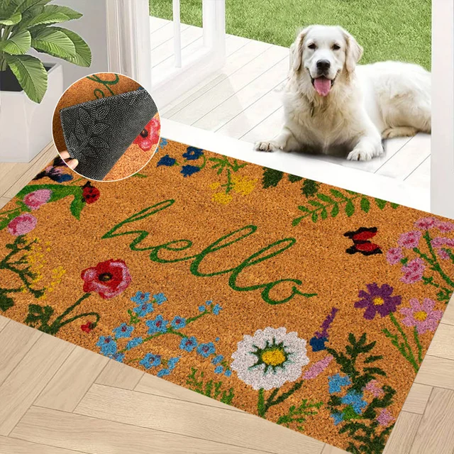 Non-slip Hello Doormat