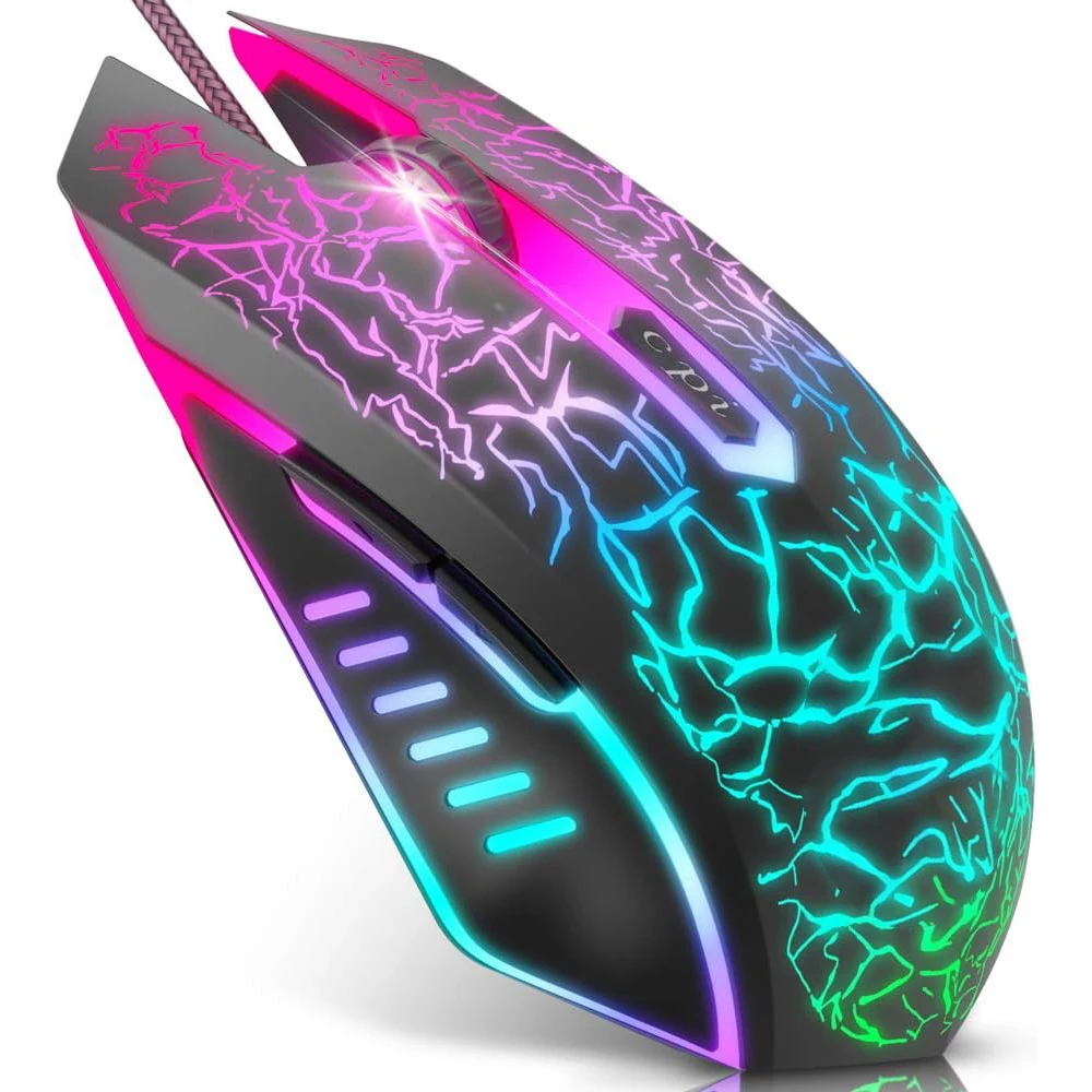 ماوس سلكي للألعاب مريح للكمبيوتر المحمول ماوس كمبيوتر بصري مع إضاءة ...