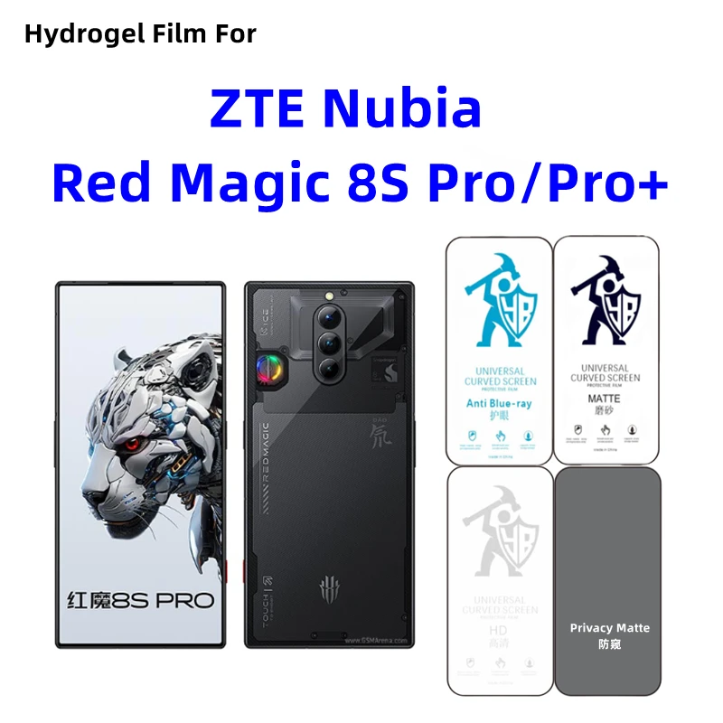 

Гидрогелевая пленка для ZTE Nubia Red Magic 8S Pro Plus, протектор экрана для Nubia Red Magic 8s Pro, матовая, Антибликовая, 2 шт.