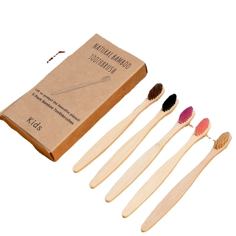 

Sdotter 10PCS Colorful Toothbrush Natural Bamboo Tooth Brush Set Soft Bristle Charcoal Teeth Eco Bamboo Toothbrushes Dental Oral