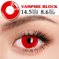 Vibrant Halloween Anime Cosplay Eye Lenses Set - 2 Pcs, Multicolor (Vampire Block)