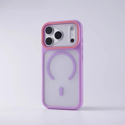 Matte Translucent Magnetic Phone Case - Slim Shockproof Armor with Magsafe Wireless Charging Compatibility - iPhone 12 Pro Max (Purple)