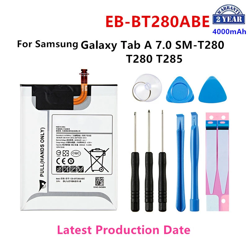 

Brand New Tablet EB-BT280ABE 4000mAh Battery For Samsung Galaxy Tab A 7.0 SM-T280 T280 T285 Tablet Battery +Tools