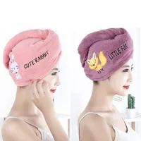 Hair Towel Women Girl's Magic Microfiber Shower Dry Hair Cap Bath Hats Bathroom Quick Drying Soft for Lady Turban Head 1
