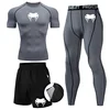 New MMA T-shirts+Pants Set Jiu jitsu Rashguard Men Bjj Muay Thai Jerseys Long Sleeve Boxeo Clothing Gym rshirt Tops Pants Shorts 4