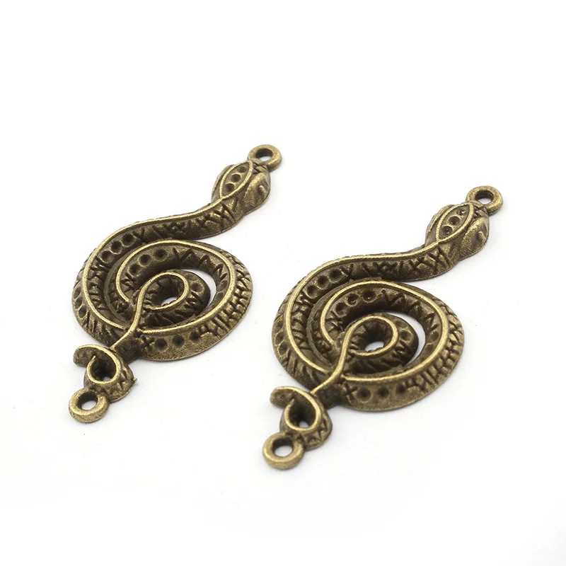 

5Pcs Zinc Alloy Snake Connectors Antique Bronze Cobra Snake Pendants Links for DIY Necklace Bracelet Jewelry Making Accessories