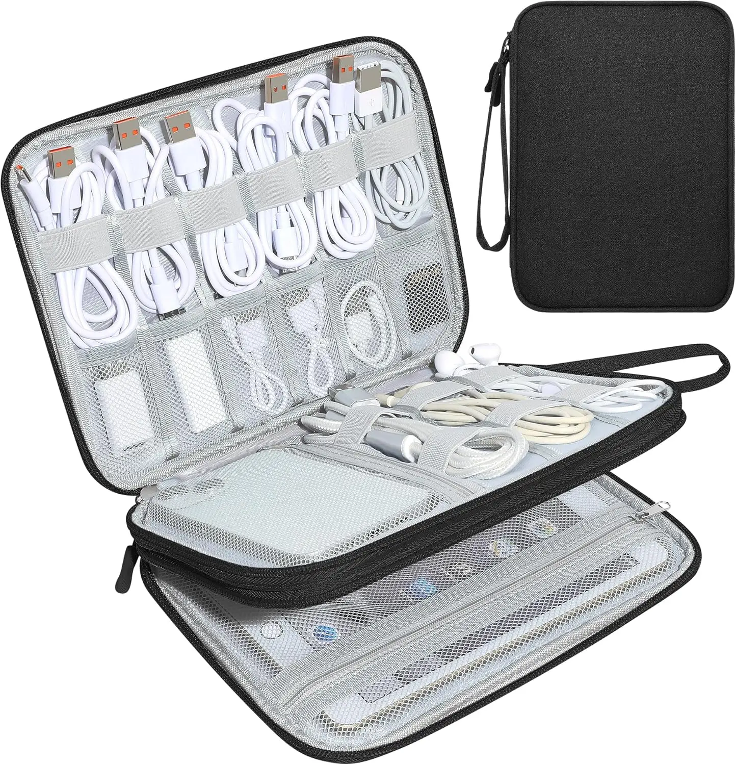 CILLA Organizer Travel, Travel Cord Organizer Case, Accessories Bag for Cable, Cord, Charger, Phone