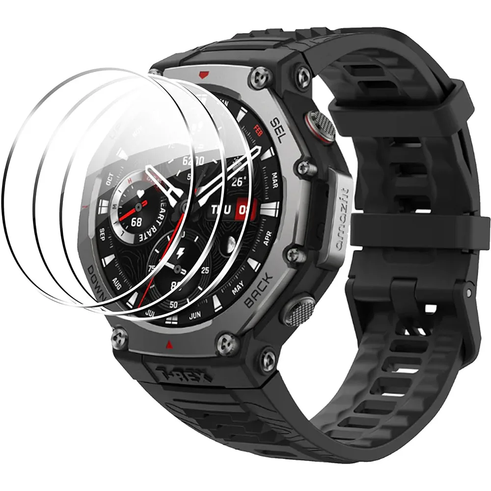 3 stks Gehard Glas Films Guard voor Huami Amazfit T-rex 3 Smart Horloge Trex 3 Screen Protector Beschermende glas Film