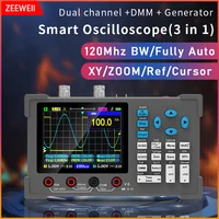 ZEEWEII DSO3D12 3.2 Inch Desktop Digital Oscilloscope 120M Bandwidth Dual Channel Multimeter and Signal generator 3 in 1 1