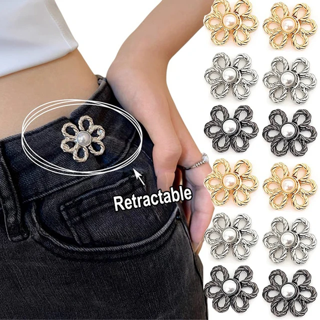 Nail-free Metal Jeans Button Snaps Detachable Pants Clips Buttons Pins DIY Waist  Tightener Clothing Buckles Sewing Tools - AliExpress