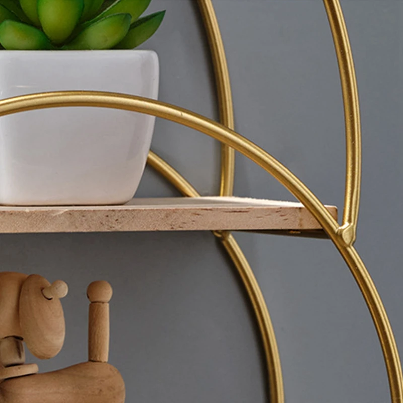 Coffee Shop Decoration Wall Mounted Shelves Without Wood Board Hanging Rack Home Storage Basket Plant Flower Holder Organizer 4