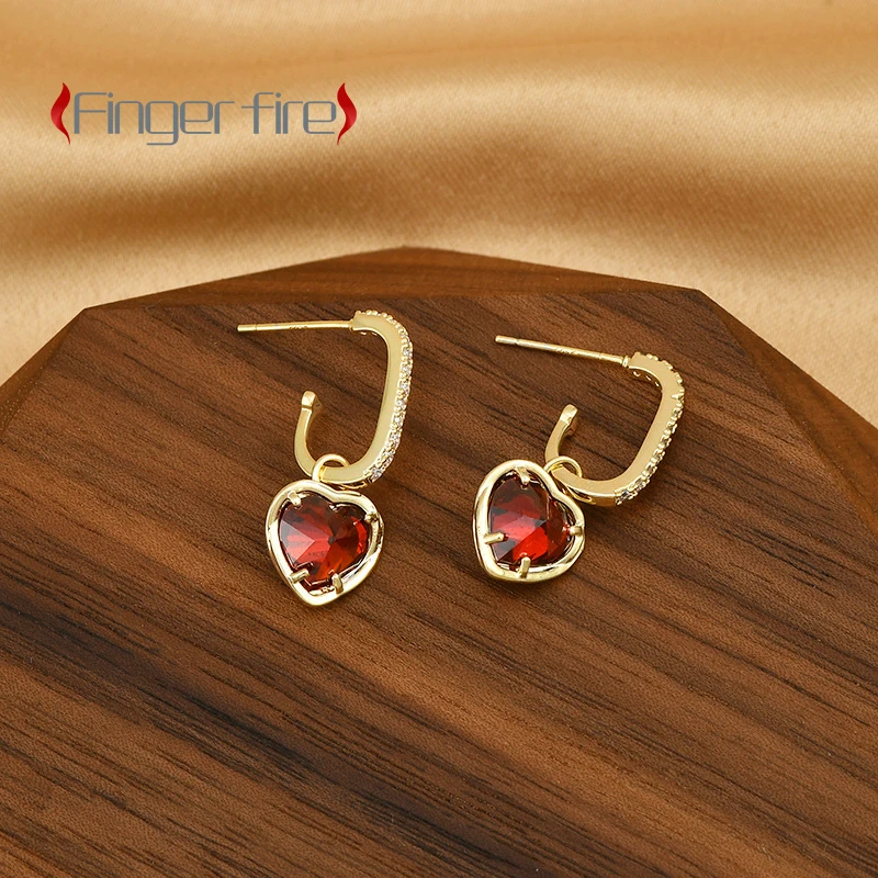 

Fashion Gold Plated Heart Shape Women Anniversary Gift Beach Party Jewelry Quality Work Noble