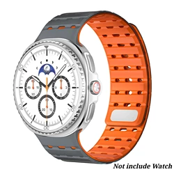 Magnetic Loop Silicone Sport Strap with Curved End Design - Watch 8 Classic 46mm (HO)